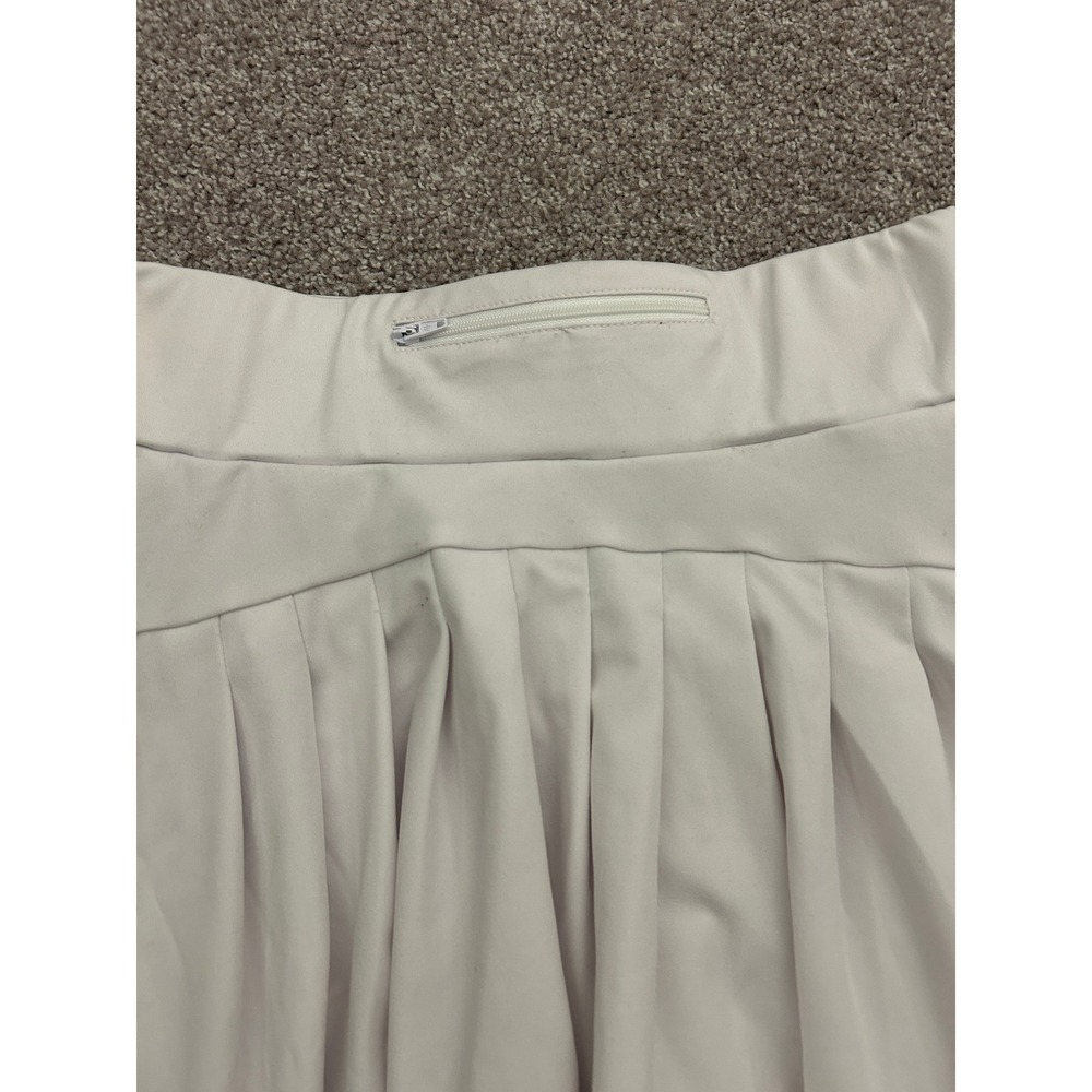 Werena Pleated Tennis Skort Womens Medium White Excellent Zipper Pocket Athletic - Picture 2 of 6
